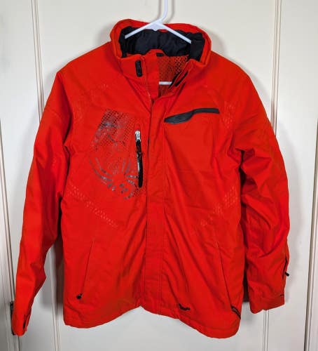 Spyder Boys Size 18 Winter Ski Jacket Waterproof Warm Orange Snowboard