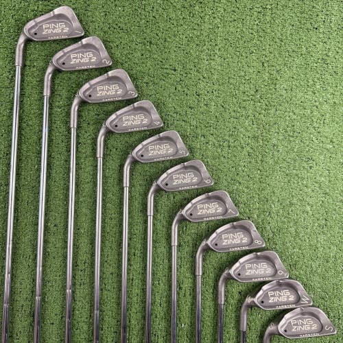 Ping Zing 2 Karsten Iron Set Black Dot 1-PW SW JZ Stiff Flex Steel Left Handed
