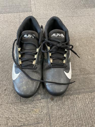 Used Nike ALPHA Adult FB Cleats Black Senior 9.5 11614-S000245932
