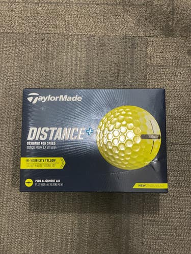 Used Taylormade DISTANCE+ 12 Pack - Golf Balls Yellow 11614-S000245913