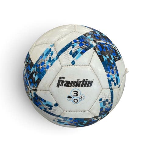 Used Franklin 3 All Size Soccer Ball Royal Blue And White 3 11735-S000370496