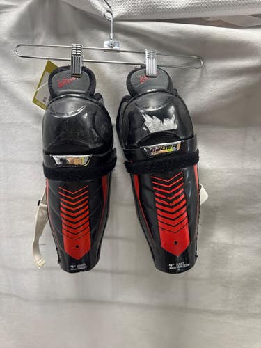 Used Bauer LIL SPORT Junior Shin Guards Black 9" 11490-S000278478