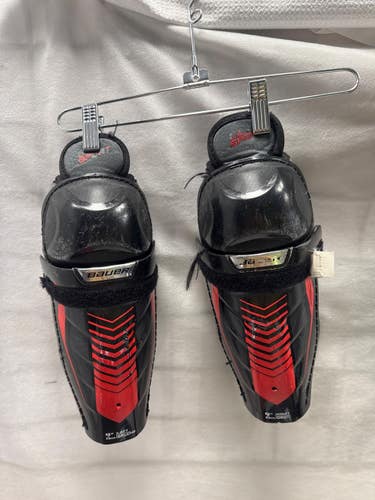 Used Bauer LIL SPORT Junior Shin Guards Black 9" 11490-S000278477