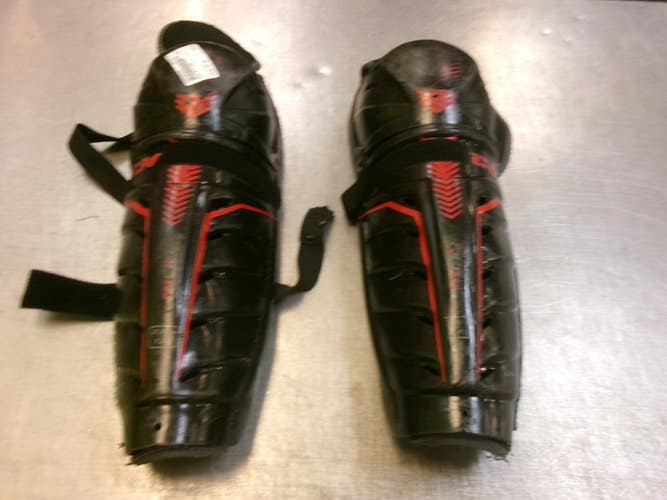 Used CCM QLT 230 Junior Shin Guards Black 13" 11339-S000207946