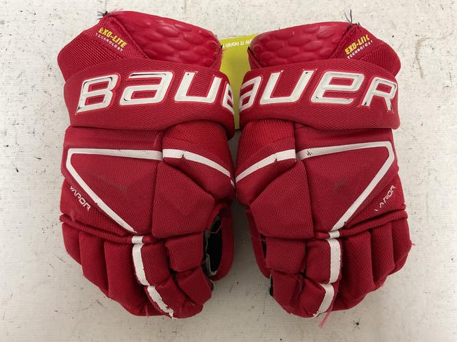 Used Bauer VAPOR HYPERLITE Junior Gloves Red 12" 11855-S000211640