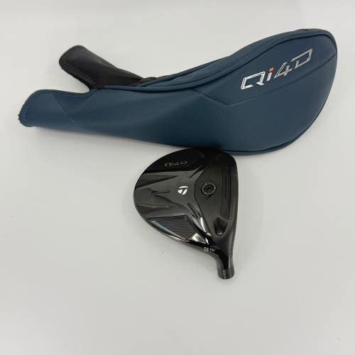 Taylormade Qi4D 15* 3 Wood Head RH Headcover Fairway Wood Used Golf Club