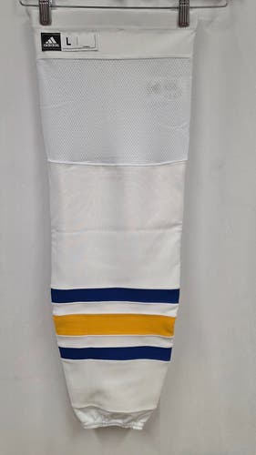 (Made in Canada) Buffalo Sabres away adidas Hockey Socks PRO STOCK - L