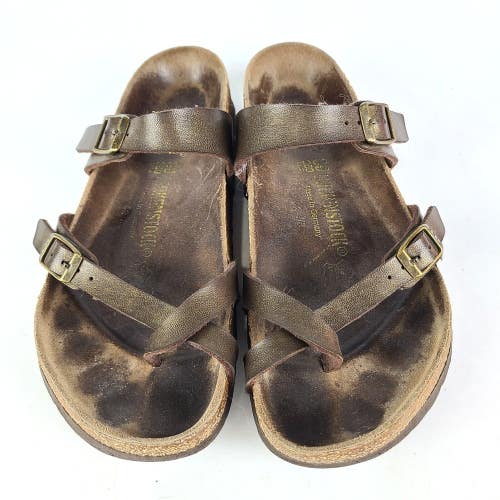 Birkenstock Mayari Golden Brown Women's Toe Loop Sandals Size: 39 / 8