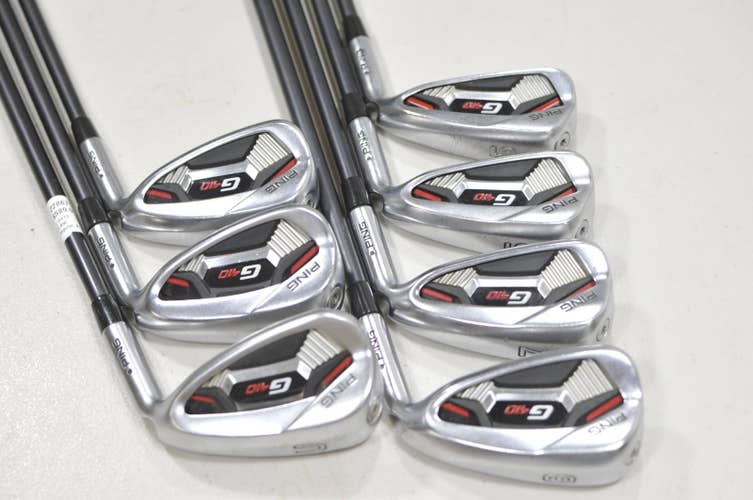 Ping G410 5-W, UW Iron Set Regular Flex Black Dot Right Alta CB Graphite #228671