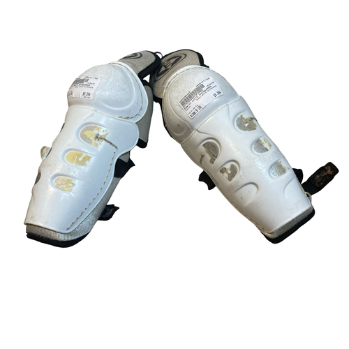 Used Easton WHITE SHINGUARDS Youth Shin Guards White 14" 11706-S000388292