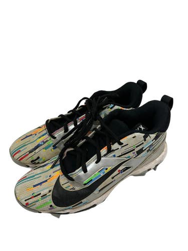 Used Nike ALPHA MENACE 4 SHARK Jr FB Cleats Grey Junior 06 11692-S000158734