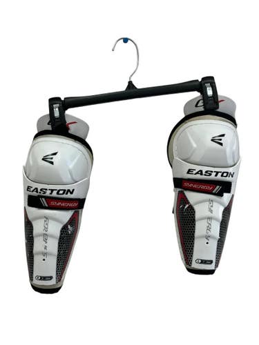 Used Easton SYNERGY GX Junior Shin Guards White 9" 11692-S000158781