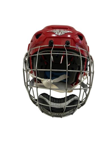 Used Mission INHALER Helmet Cage Combo Red MD 11692-S000158785