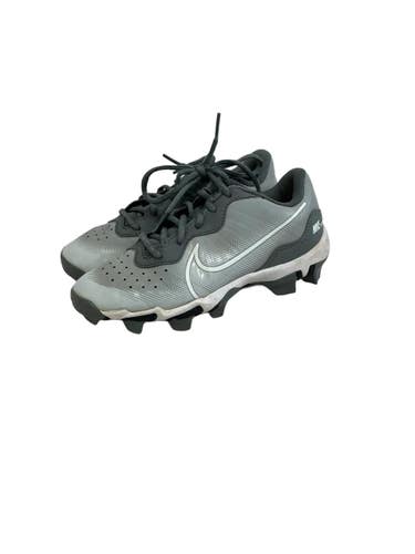 Used Nike ALPHA HUARACHE KEY BB/SB Cleats Grey Junior 03.5 11692-S000158804