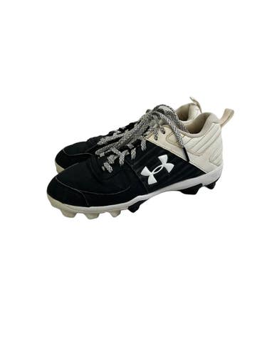 Used Under Armour LEADOFF BB/SB Cleats Black And White Junior 04.5 11692-S000158802