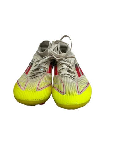 Used Adidas F50 LEAGUE Soccer Cleats White And Yellow Senior 7 11692-S000158596