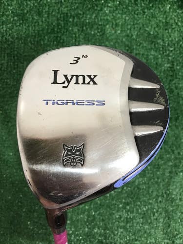 Lynx Tigress Left Handed 3 Wood 16* Ladies Graphite Shaft