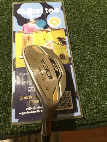 Adams Left Handed Idea A7 PNT 19* 3 Iron Hybrid Stiff 85 Series HY Graphite