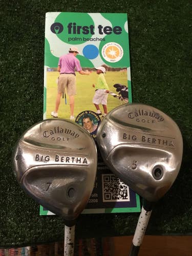 Callaway Ladies Big Bertha 2004 5 and 7 Woods Set Graphite Shafts