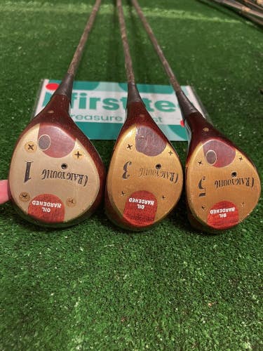 Craig Young Oil Hardened Driver 3-5 Woods Set Steel Shafts Vintage