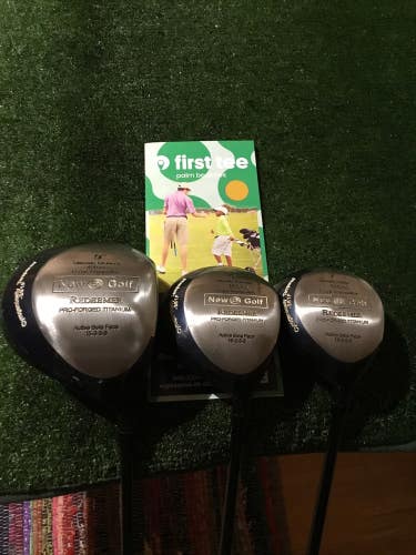 New Golf Redeemer Driver and 5 Wood Set 7 Hybrid Regular Graphite Shafts