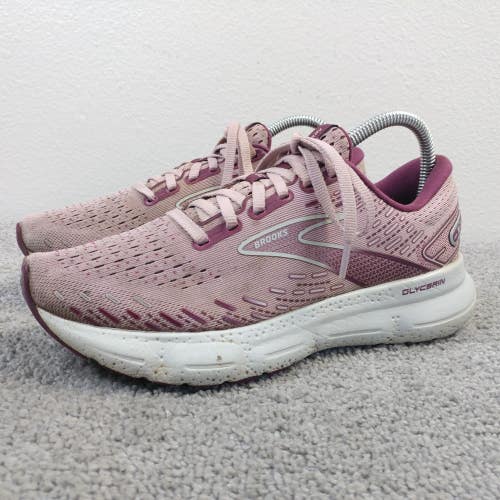 Brooks Glycerin 20 Womens Size 8 Running Shoes Pink Mauve Sneakers Low Top