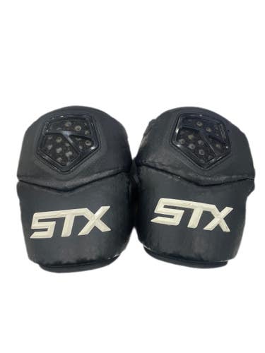 Used STX CELL IV Lacrosse Arm Pads/Guards Black SM 11735-S000349479