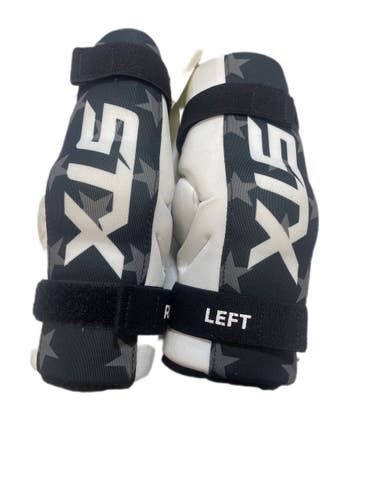 Used STX STALLION 75 Lacrosse Arm Pads/Guards Black And White SM 11735-S000347819