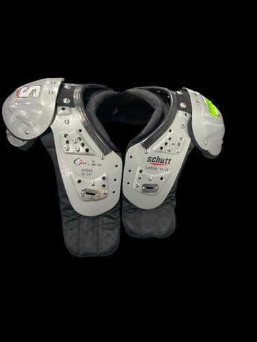 Used Schutt Y FLEX 80005 FB Shoulder Pads Grey LG 11735-S000352307