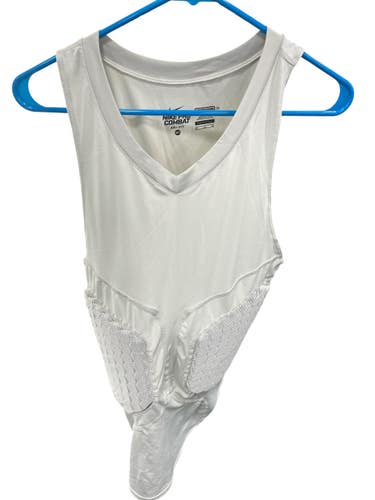 Used Nike PRO COMBAT PADDED SHIRT FB Top Youth Silver MD Tall 11735-S000359191