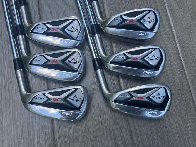 Callaway X Hot Pro Iron Set, 5-9, PW, Right Handed, Regular Flex Steel Shafts