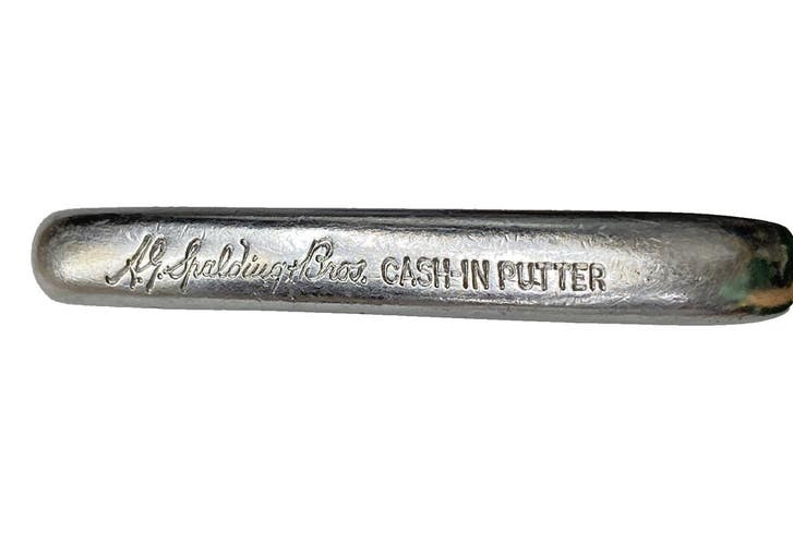 AG Spalding & Bros Cash-In Blade Putter 2-Way LH Or RH Steel 33.5 Nice Wrap Grip