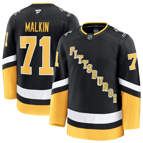 Pittsburgh Penguins Evgeni Malkin Fanatics Black Alternate Premium Jersey Sz 56