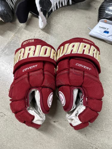 NCAA DU PIONEERS Warrior Covert Pro Gloves 14" Pro Stock (Used)