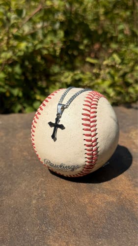 Silver Stainless Steel Micro Cross chain set