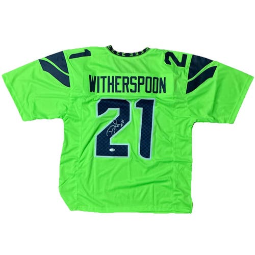 Devon Witherspoon Autographed Signed Seahawks Lime Green Jersey XL NFL JSA COA WC133173