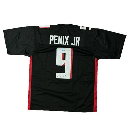 Michael Penix Jr Autographed Signed Falcons Black Jersey XL NFL Beckett COA 2W865453