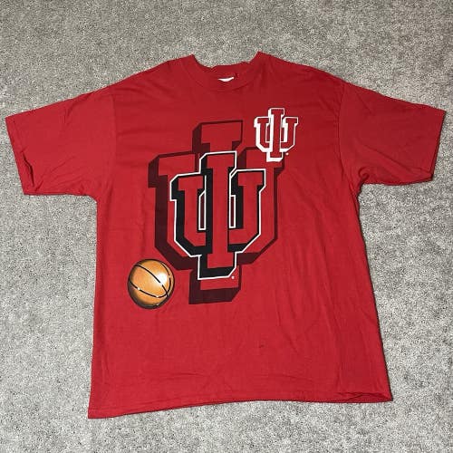Vintage Indiana Hoosiers University NCAA Basketball Team Rated T-Shirt Mens XL