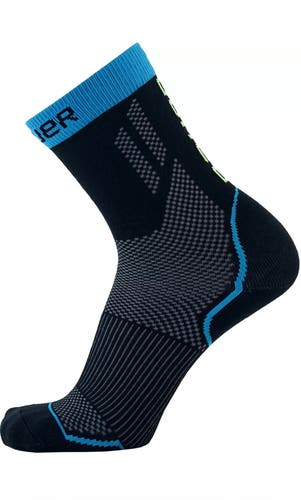 Bauer Performance low skate sock - preowned - medium - Black & blue