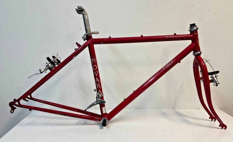 Vintage 1993 REI Novara Aspen 16" C-C Tange CrMo Mtn Bike Frame/Fork Brakes BB++