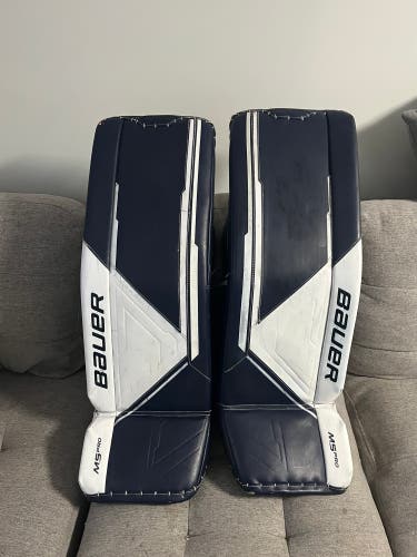 Large Bauer Supreme M5 Pro Goalie Leg Pads (Used)