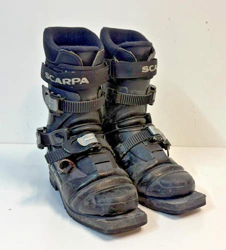 Scarpa 3-Pin 75mm Telemark Ski Boots Black US Men's 6.5 Satisfaction Guaranteed