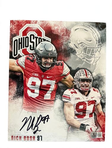 Nick Bosa Autographed Signed 8x10 Photo Ohio State Multi Pose NFL Beckett COA
