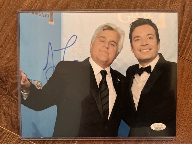 Jay Leno Autographed Signed 8x10 Photo Jimmy Fallon Suits Tonight Show JSA COA