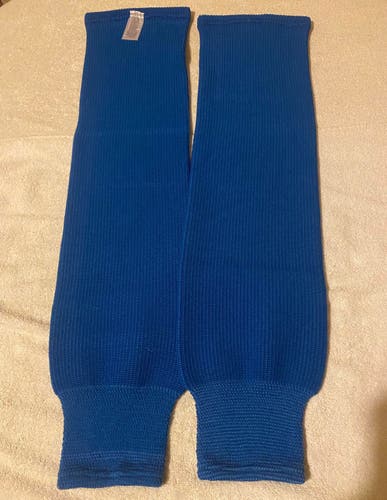 Ice Hockey Socks Knit Adult 32” Blue Brand New