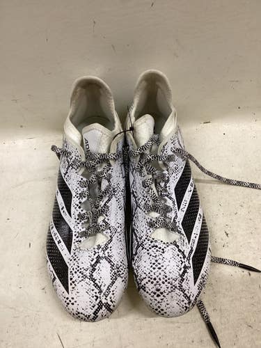 Used Adidas ADIZERO LAX Cleats Mens Black And White Senior 9.5 11725-S000510106
