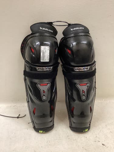 Used Bauer VAPOR 3X Senior Shin Guards Black 14" 11725-S000508881