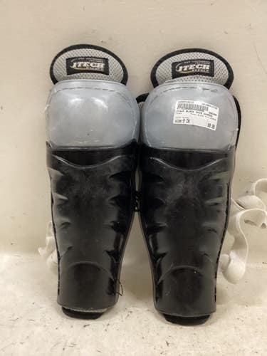 Used Itech BLACK SHIN GUARDS Junior Shin Guards Black 9" 11725-S000510215