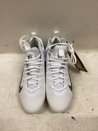 Used Nike HUARACHE 9 ELITE MID LAX LAX Cleats Mens White Senior 7 11725-S000510238