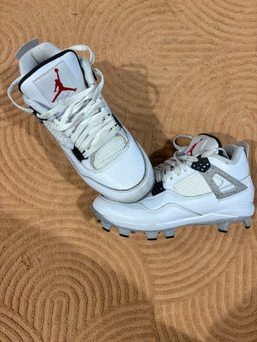 Air Jordan 4 Retro MCS "White Cement" Cleats | Size 9.5 (Used)